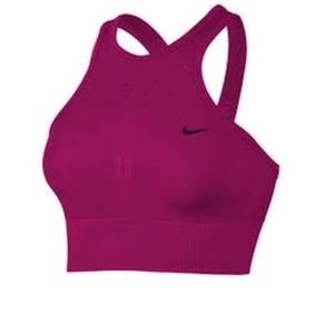 Nike High Neck Jog Bra in Pink